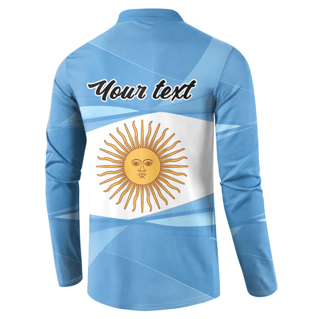 Argentina Flag Day Personalized Button Sweatshirt Simple Sol de Mayo