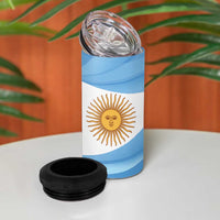 Argentina Flag Day Personalized 4 in 1 Can Cooler Tumbler Simple Sol de Mayo