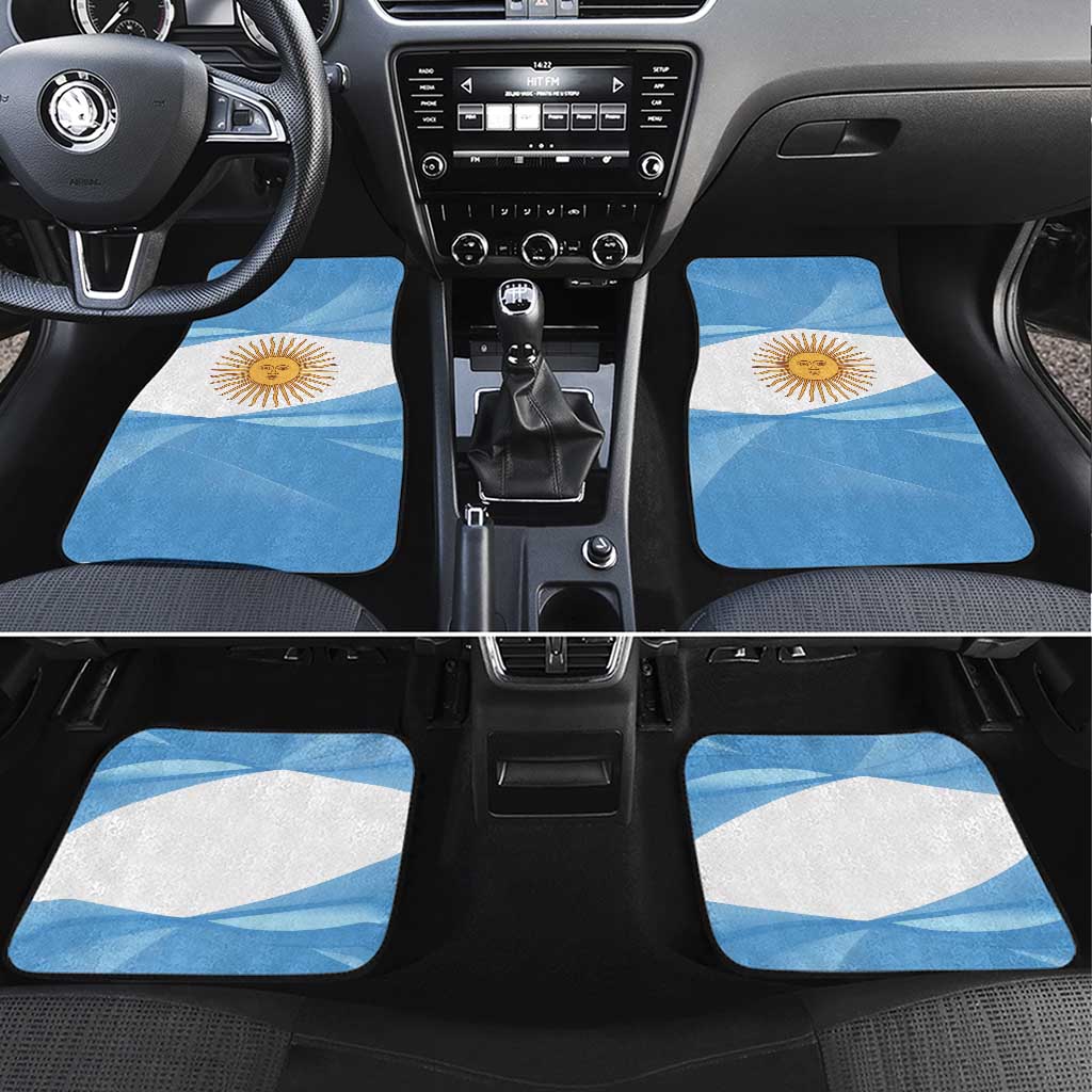 Argentina Flag Day Personalized Car Mats Simple Sol de Mayo