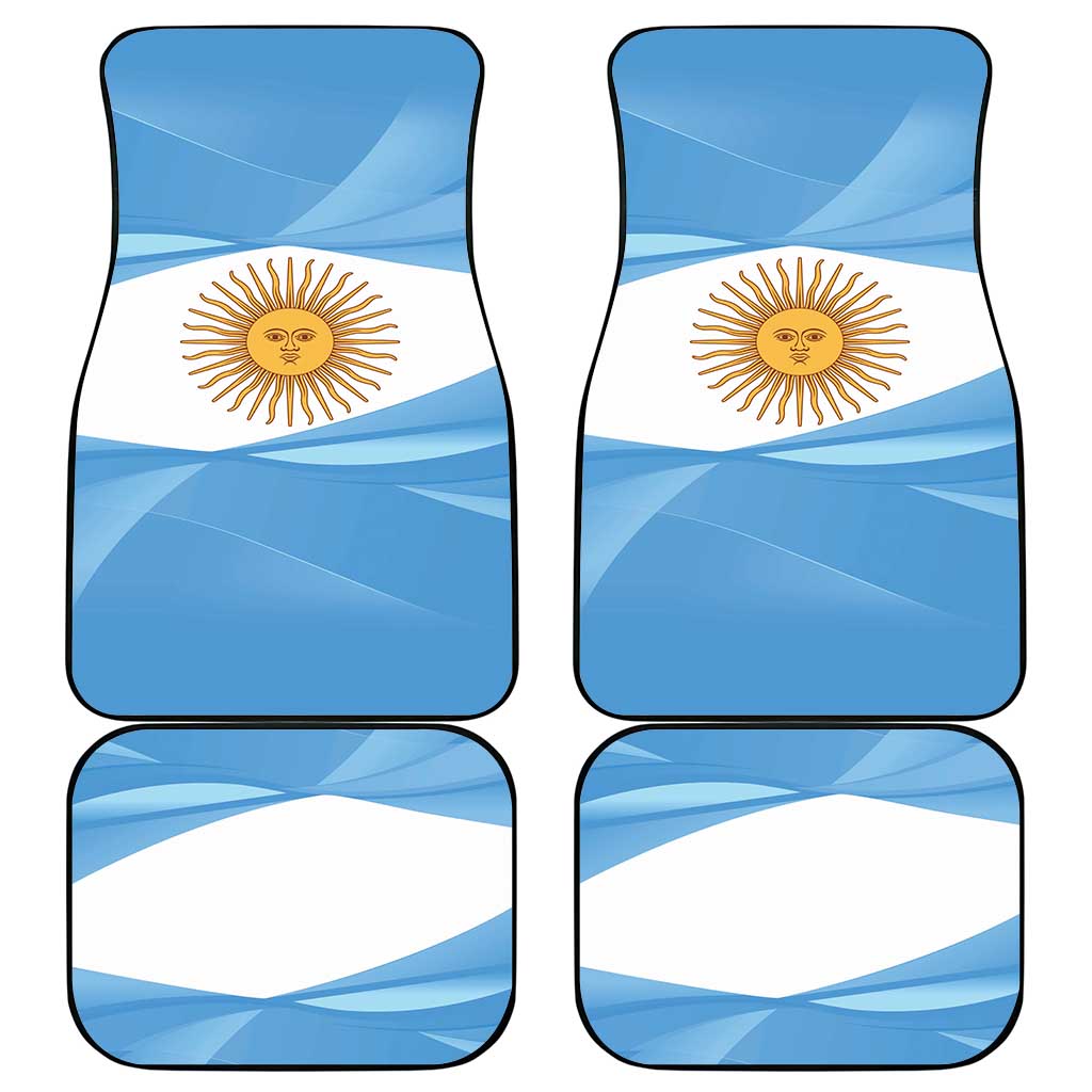 Argentina Flag Day Personalized Car Mats Simple Sol de Mayo