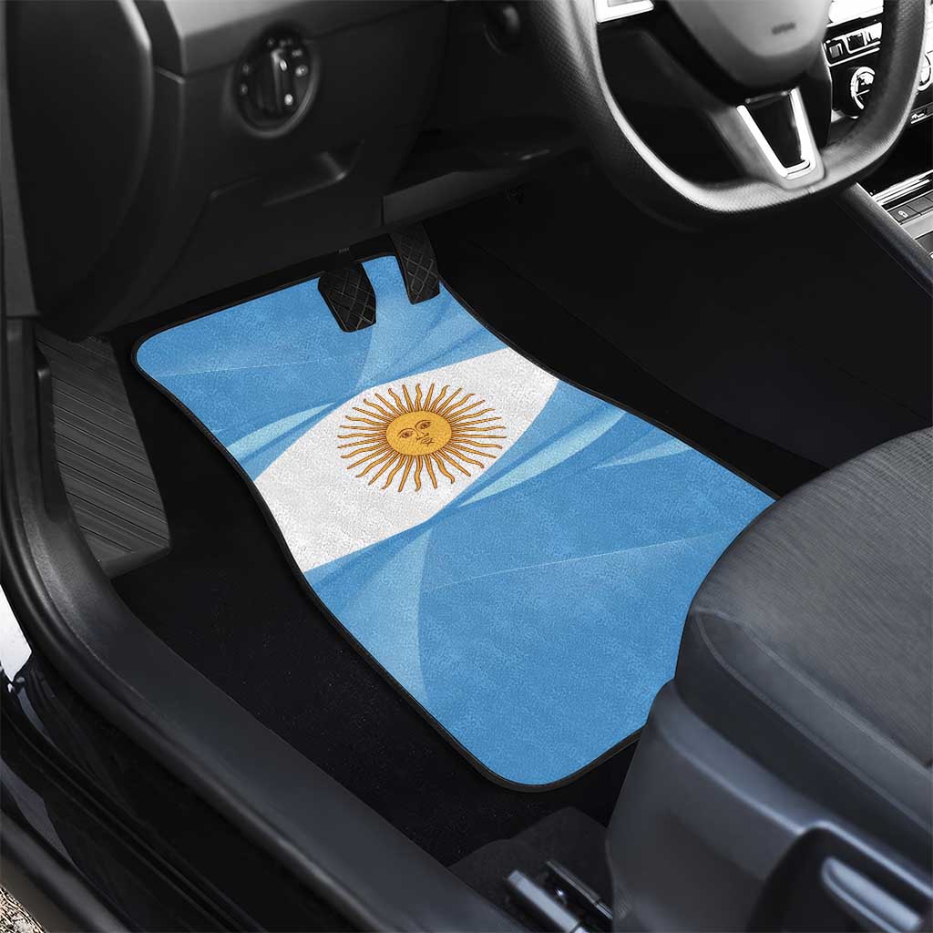 Argentina Flag Day Personalized Car Mats Simple Sol de Mayo
