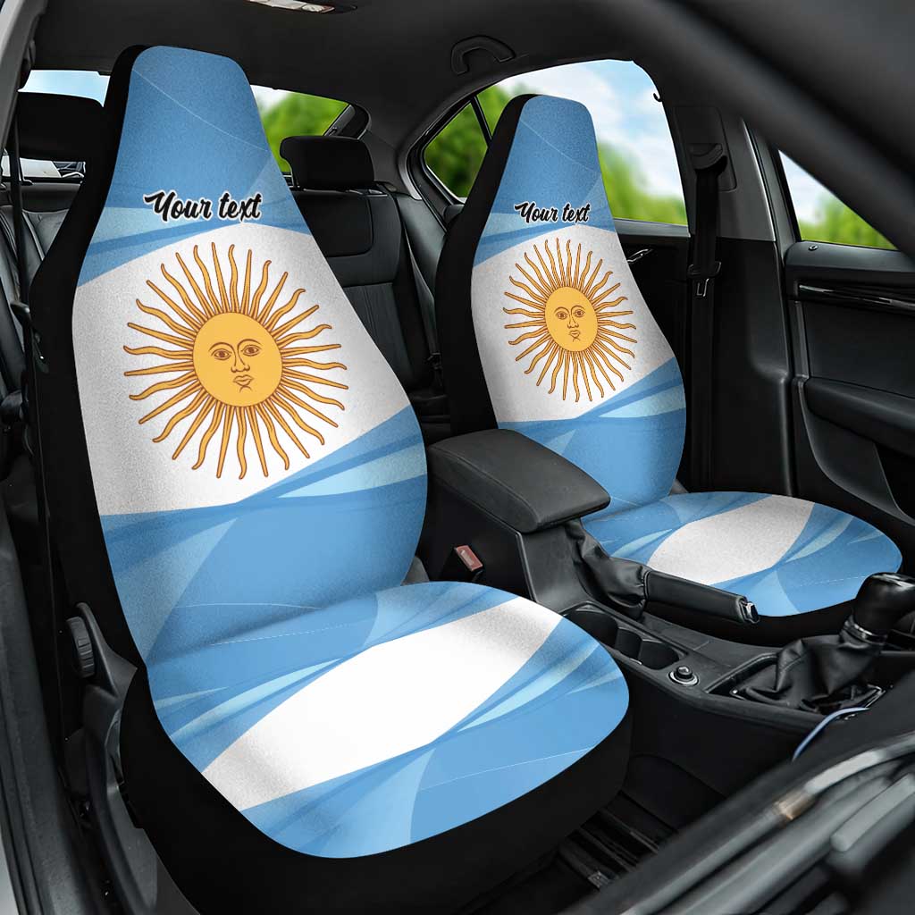Argentina Flag Day Personalized Car Seat Cover Simple Sol de Mayo