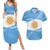 Argentina Flag Day Personalized Couples Matching Summer Maxi Dress and Hawaiian Shirt Simple Sol de Mayo