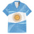 Argentina Flag Day Personalized Family Matching Long Sleeve Bodycon Dress and Hawaiian Shirt Simple Sol de Mayo