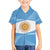 Argentina Flag Day Personalized Family Matching Off The Shoulder Long Sleeve Dress and Hawaiian Shirt Simple Sol de Mayo