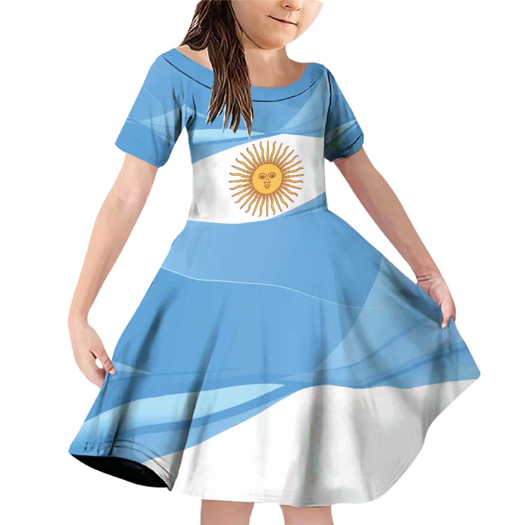 Argentina Flag Day Personalized Family Matching Off Shoulder Short Dress and Hawaiian Shirt Simple Sol de Mayo