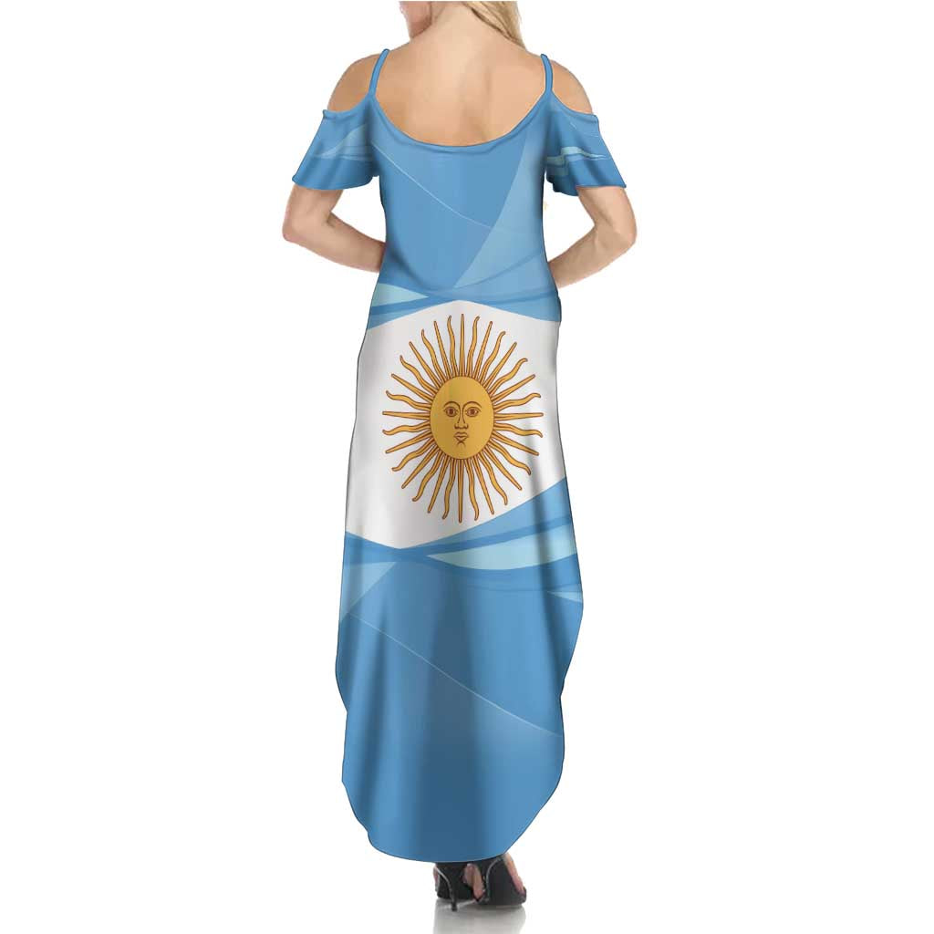 Argentina Flag Day Personalized Family Matching Summer Maxi Dress and Hawaiian Shirt Simple Sol de Mayo