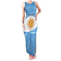 Argentina Flag Day Personalized Family Matching Tank Maxi Dress and Hawaiian Shirt Simple Sol de Mayo
