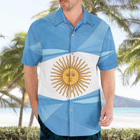Argentina Flag Day Personalized Hawaiian Shirt Simple Sol de Mayo