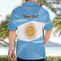 Argentina Flag Day Personalized Hawaiian Shirt Simple Sol de Mayo