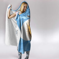 Argentina Flag Day Personalized Hooded Blanket Simple Sol de Mayo