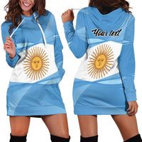 Argentina Flag Day Personalized Hoodie Dress Simple Sol de Mayo