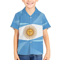 Argentina Flag Day Personalized Kid Hawaiian Shirt Simple Sol de Mayo