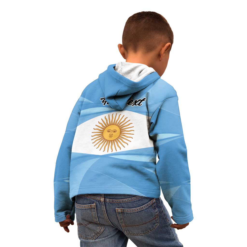 Argentina Flag Day Personalized Kid Hoodie Simple Sol de Mayo