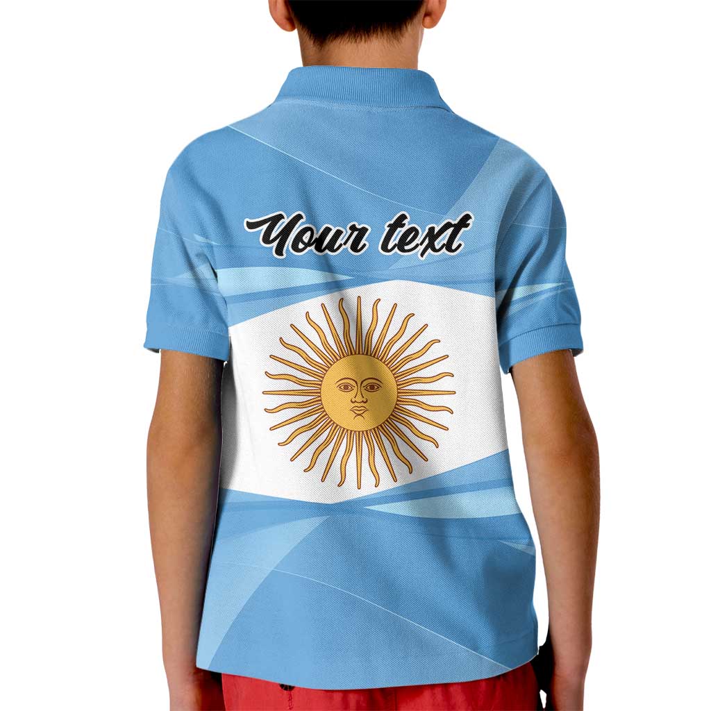 Argentina Flag Day Personalized Kid Polo Shirt Simple Sol de Mayo