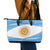 Argentina Flag Day Personalized Leather Tote Bag Simple Sol de Mayo