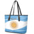 Argentina Flag Day Personalized Leather Tote Bag Simple Sol de Mayo