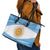 Argentina Flag Day Personalized Leather Tote Bag Simple Sol de Mayo