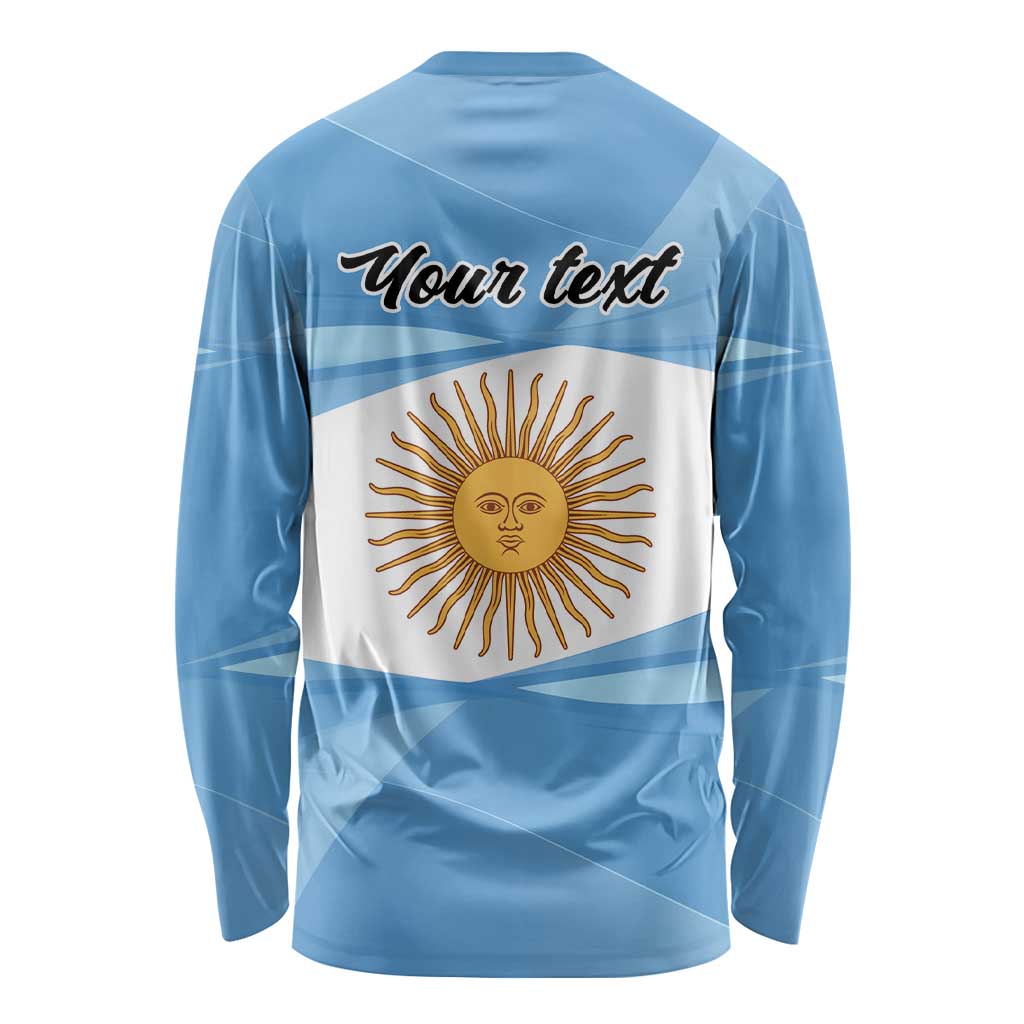 Argentina Flag Day Personalized Long Sleeve Shirt Simple Sol de Mayo