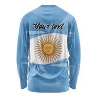 Argentina Flag Day Personalized Long Sleeve Shirt Simple Sol de Mayo