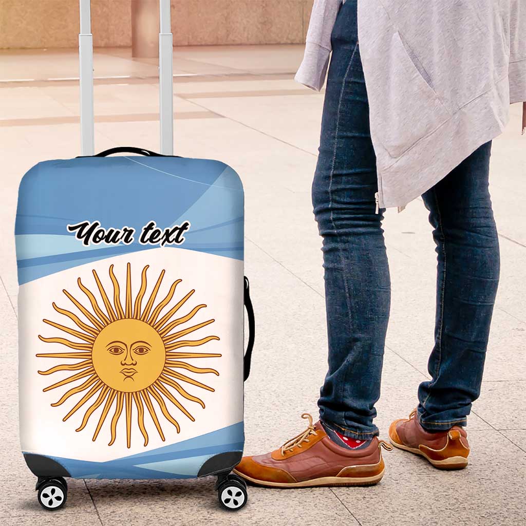Argentina Flag Day Personalized Luggage Cover Simple Sol de Mayo