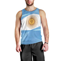 Argentina Flag Day Personalized Men Tank Top Simple Sol de Mayo