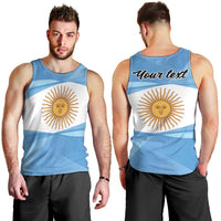 Argentina Flag Day Personalized Men Tank Top Simple Sol de Mayo