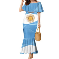 Argentina Flag Day Personalized Mermaid Dress Simple Sol de Mayo