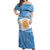 Argentina Flag Day Personalized Off Shoulder Maxi Dress Simple Sol de Mayo