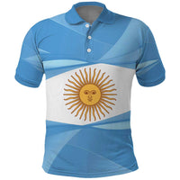 Argentina Flag Day Personalized Polo Shirt Simple Sol de Mayo