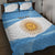 Argentina Flag Day Personalized Quilt Bed Set Simple Sol de Mayo