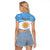 Argentina Flag Day Personalized Raglan Cropped T Shirt Simple Sol de Mayo