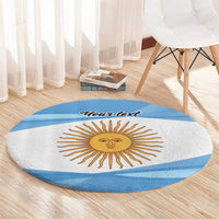 Argentina Flag Day Personalized Round Carpet Simple Sol de Mayo