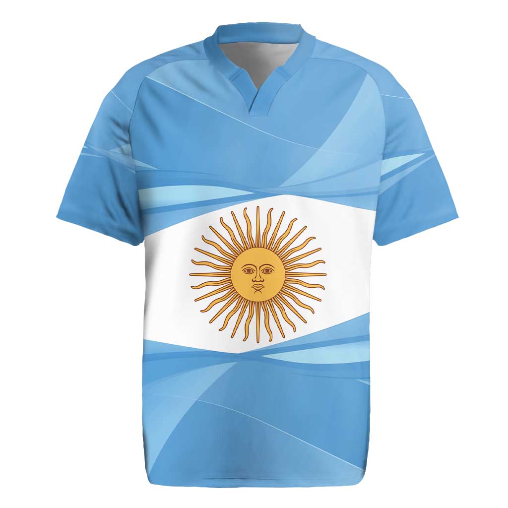 Argentina Flag Day Personalized Rugby Jersey Simple Sol de Mayo