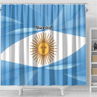 Argentina Flag Day Personalized Shower Curtain Simple Sol de Mayo