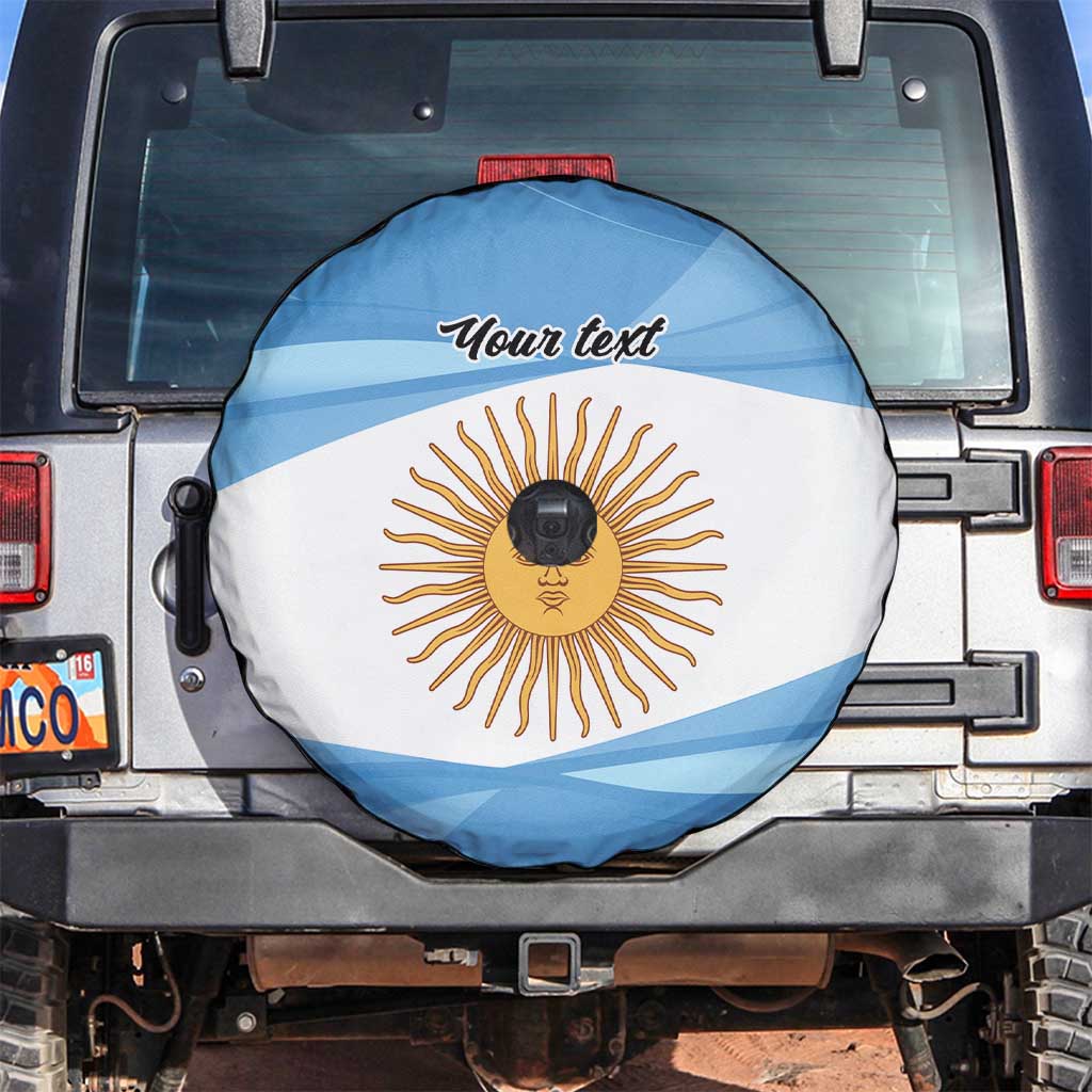 Argentina Flag Day Personalized Spare Tire Cover Simple Sol de Mayo