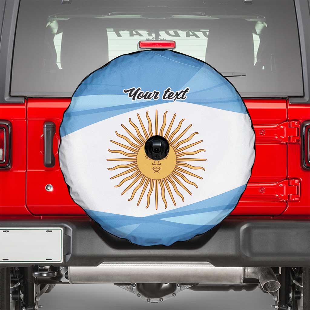 Argentina Flag Day Personalized Spare Tire Cover Simple Sol de Mayo