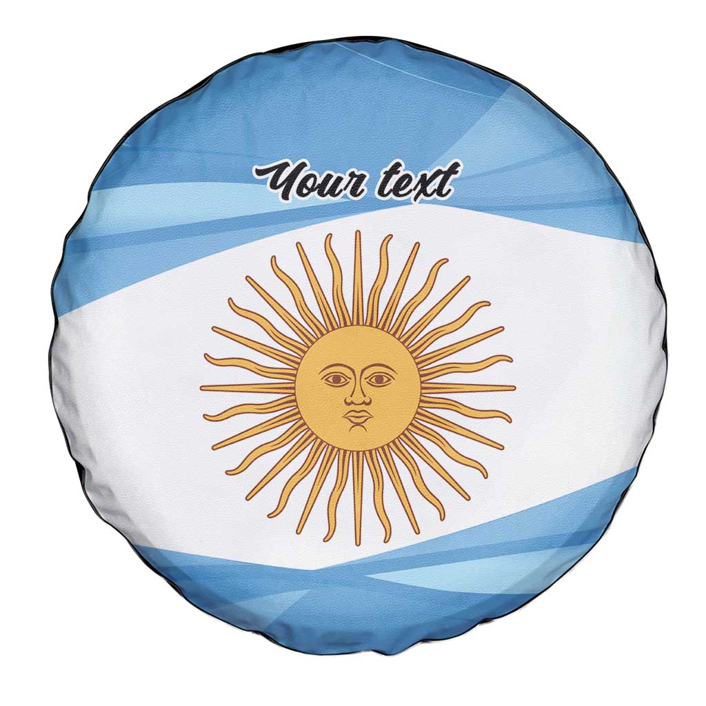 Argentina Flag Day Personalized Spare Tire Cover Simple Sol de Mayo
