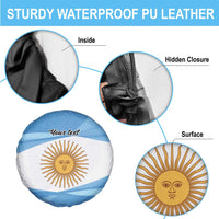 Argentina Flag Day Personalized Spare Tire Cover Simple Sol de Mayo