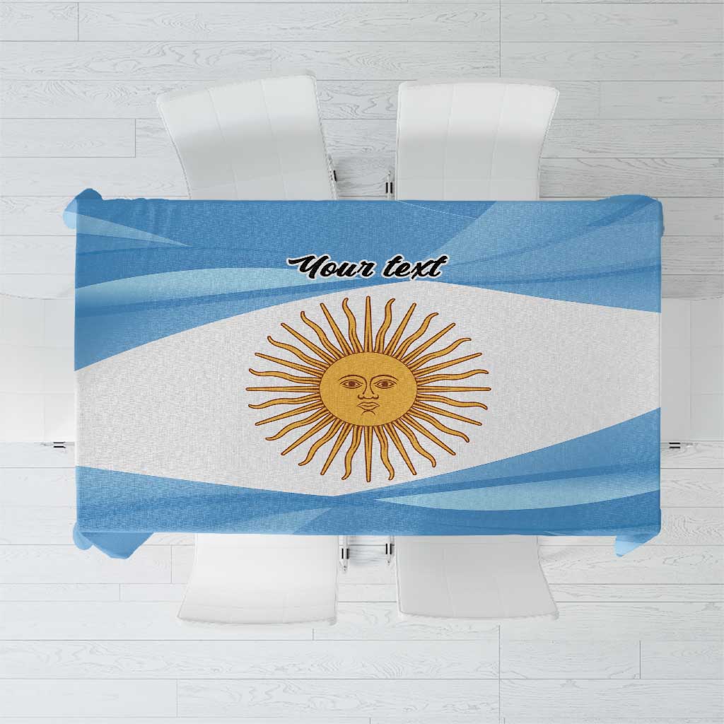 Argentina Flag Day Personalized Tablecloth Simple Sol de Mayo