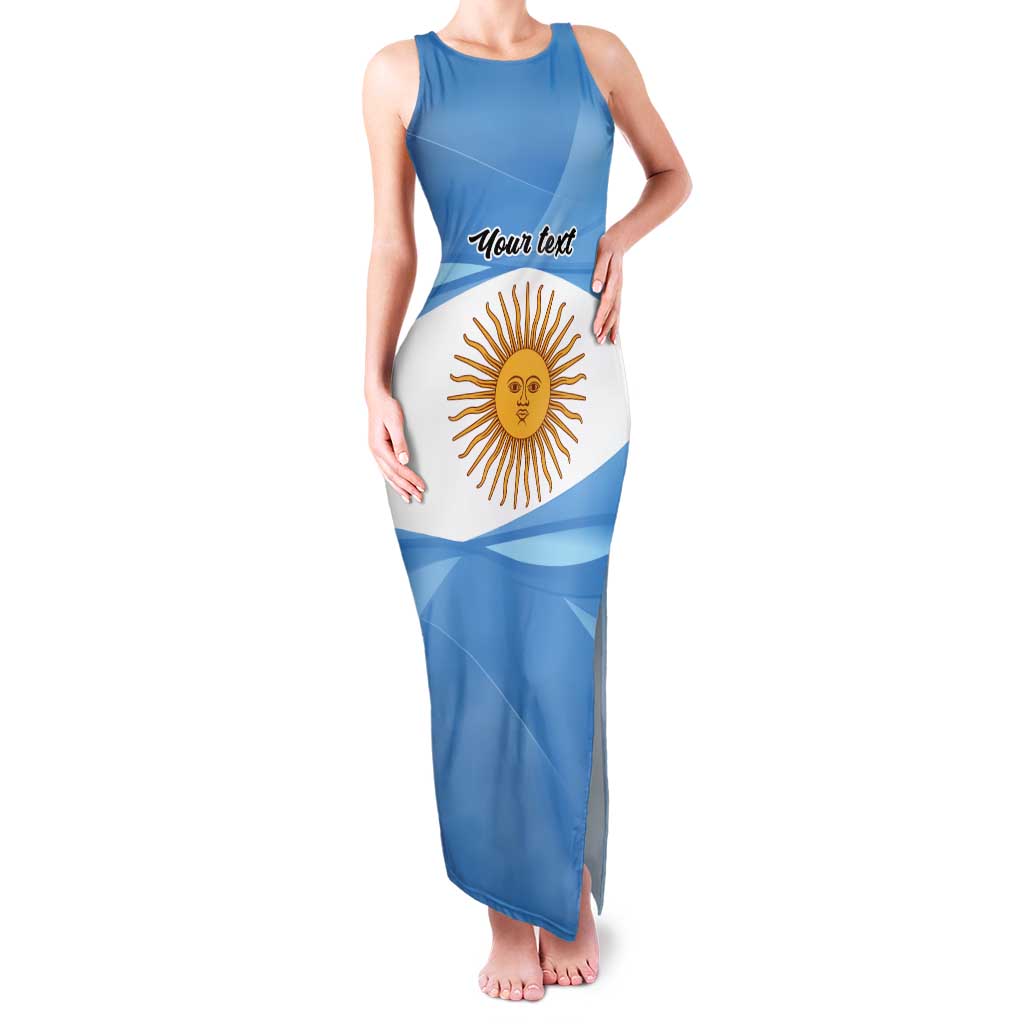 Argentina Flag Day Personalized Tank Maxi Dress Simple Sol de Mayo