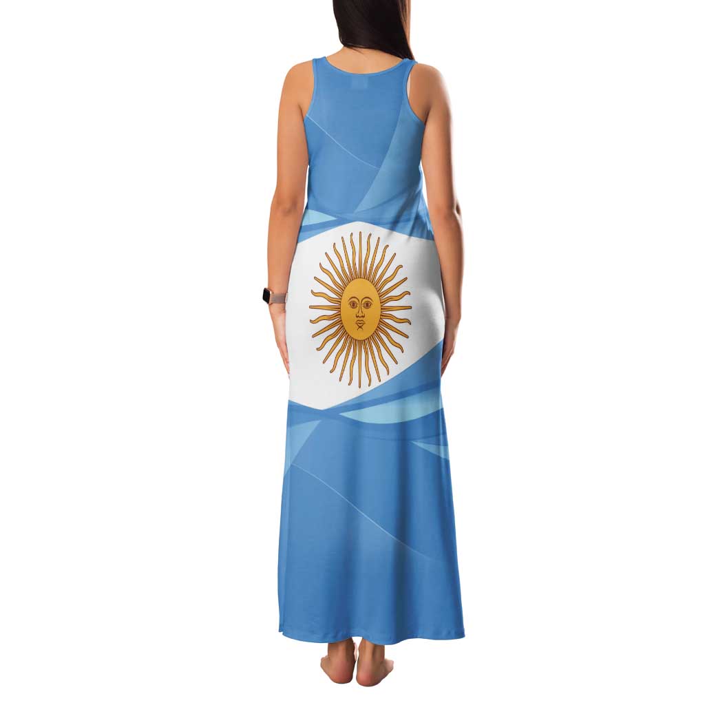 Argentina Flag Day Personalized Tank Maxi Dress Simple Sol de Mayo