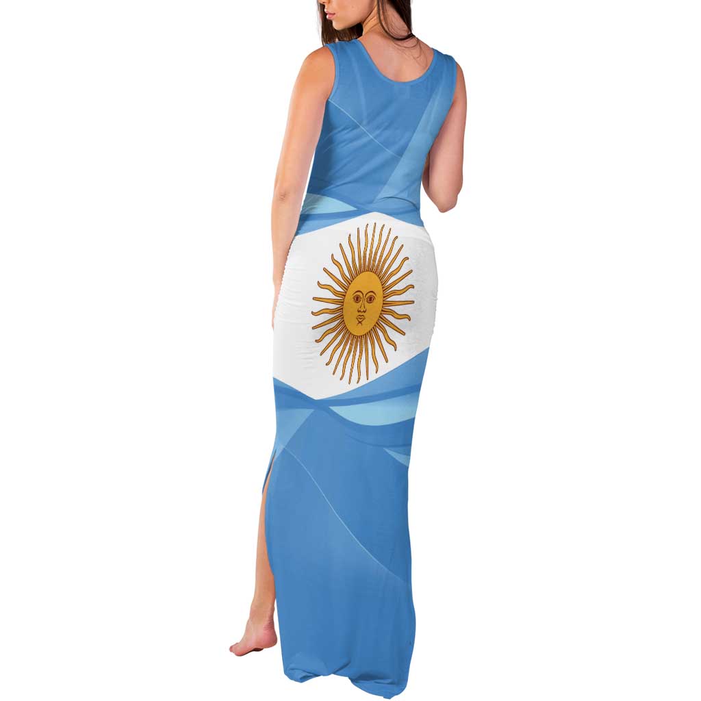 Argentina Flag Day Personalized Tank Maxi Dress Simple Sol de Mayo