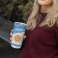 Argentina Flag Day Personalized Tumbler Cup Simple Sol de Mayo