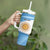 Argentina Flag Day Personalized Tumbler With Handle Simple Sol de Mayo