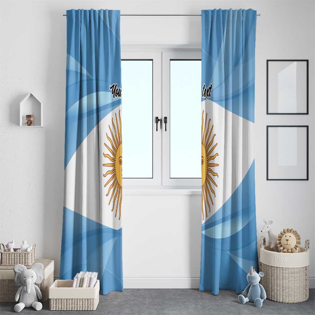 Argentina Flag Day Personalized Window Curtain Simple Sol de Mayo