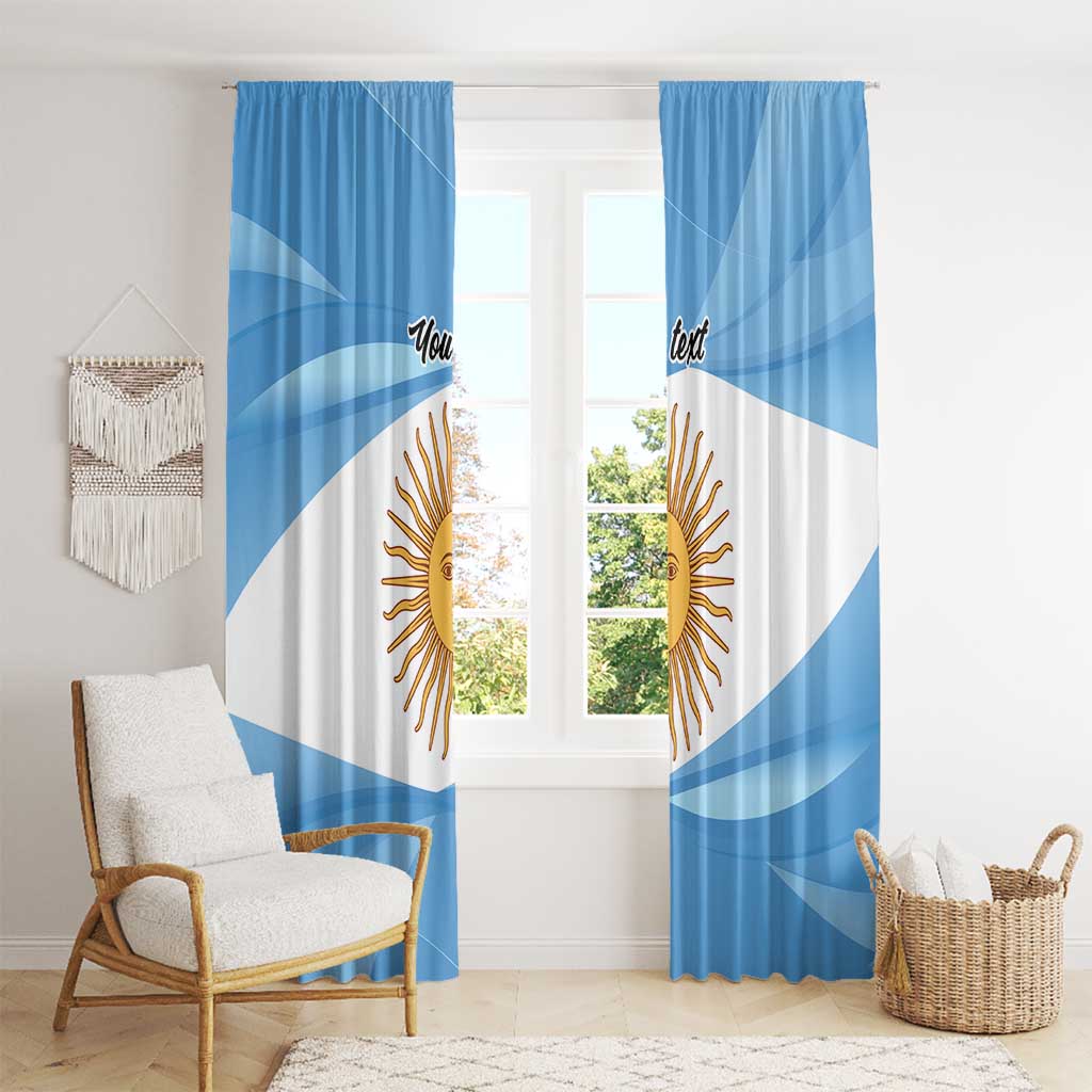Argentina Flag Day Personalized Window Curtain Simple Sol de Mayo