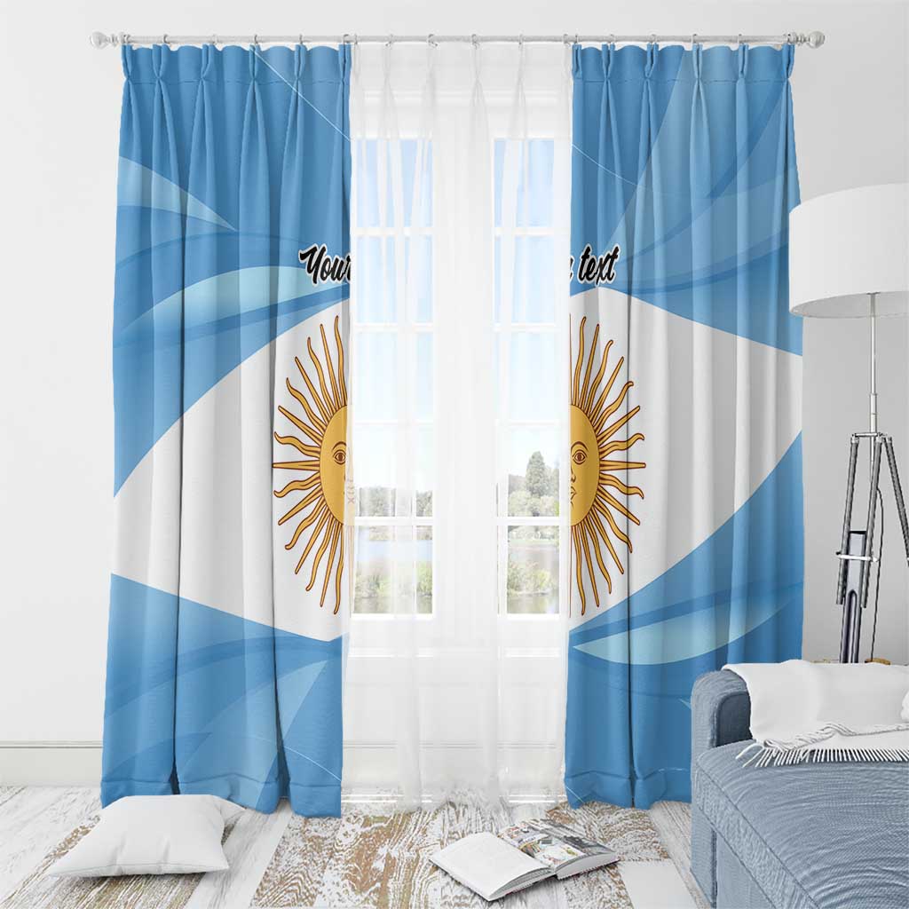 Argentina Flag Day Personalized Window Curtain Simple Sol de Mayo