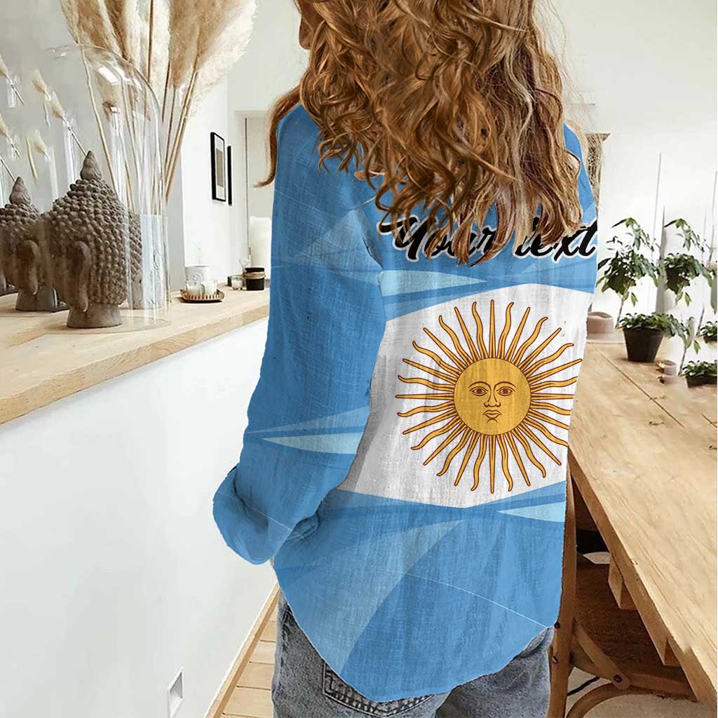 Argentina Flag Day Personalized Women Casual Shirt Simple Sol de Mayo