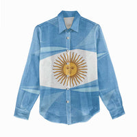 Argentina Flag Day Personalized Women Casual Shirt Simple Sol de Mayo